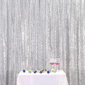 Poise3EHome 5FT x 7FT Silver Sequin Photography Backdrop Curtain for Party Decoration, Silver