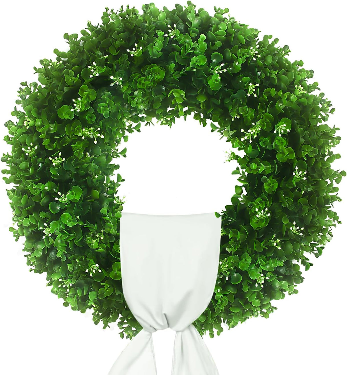 24'' boxwood wreaths front door, foldable green wreath, main product view