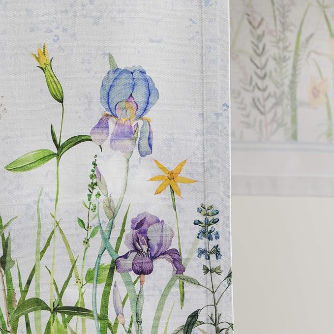 Maison d' Hermine Table Runner 100% Cotton Single Layer Table Runners 72 inches Long Decorative for Home Kitchen Dining Party Wedding Bridal Shower Spring Summer (Fleurs De Mai, 14.50" x 72")