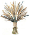 xin's convey 120 PCS Dried Pampas Grass, Dried Flowers, Reed Grass Bouquet for Bohemian Flowers Home Table Wedding Decoration, Rustic Farmhour.(Light Brown)