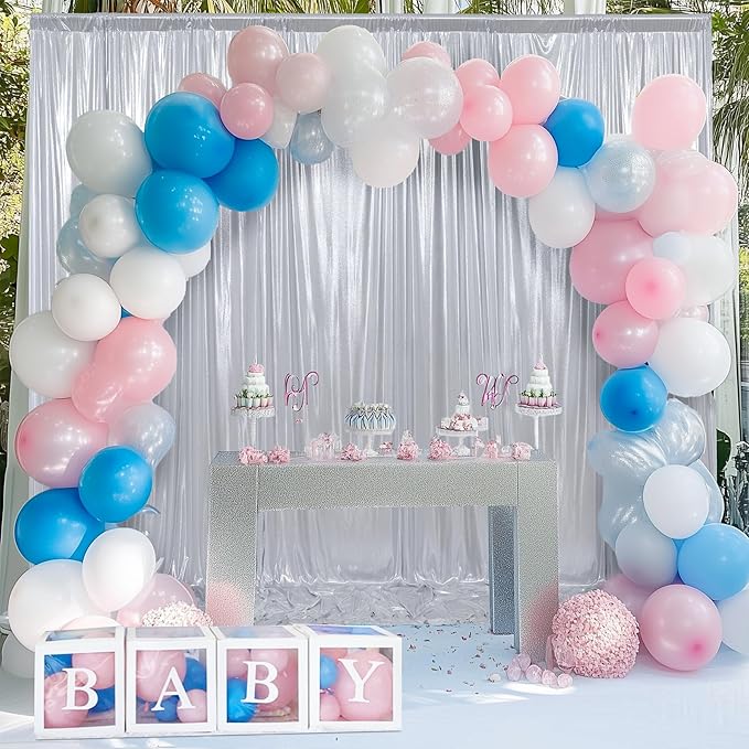 40x10 ft Wrinkle Free Silver Sequin Backdrop Curtain for Parties,Thick Not Fall Glitter Wedding Drapes Backdrop,4 Panels 5x10ft Shimmer Photo Wall Back Drop Cloth for Birthday Photography Background
