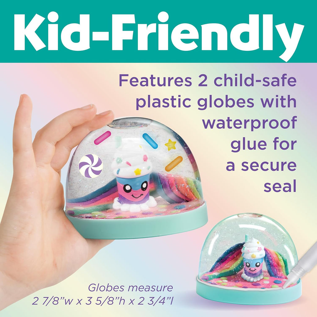 Creativity for Kids Make Your Own Water Globes: Sweets Kit | Sculpt, Decorate & Shake 2 DIY Snow Globes | Fun & Mess-Free Craft Kit for Girls | Encourages Sensory Play & Fine Motor Skills (Ages 6+)