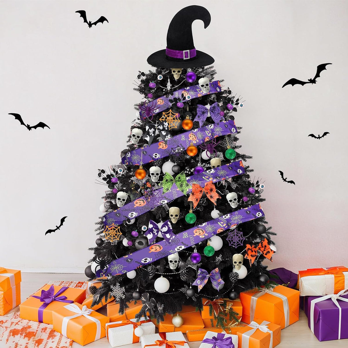 43 Pcs Halloween Tree Ornaments Decorations Tree Topper Hanging Ornaments for...