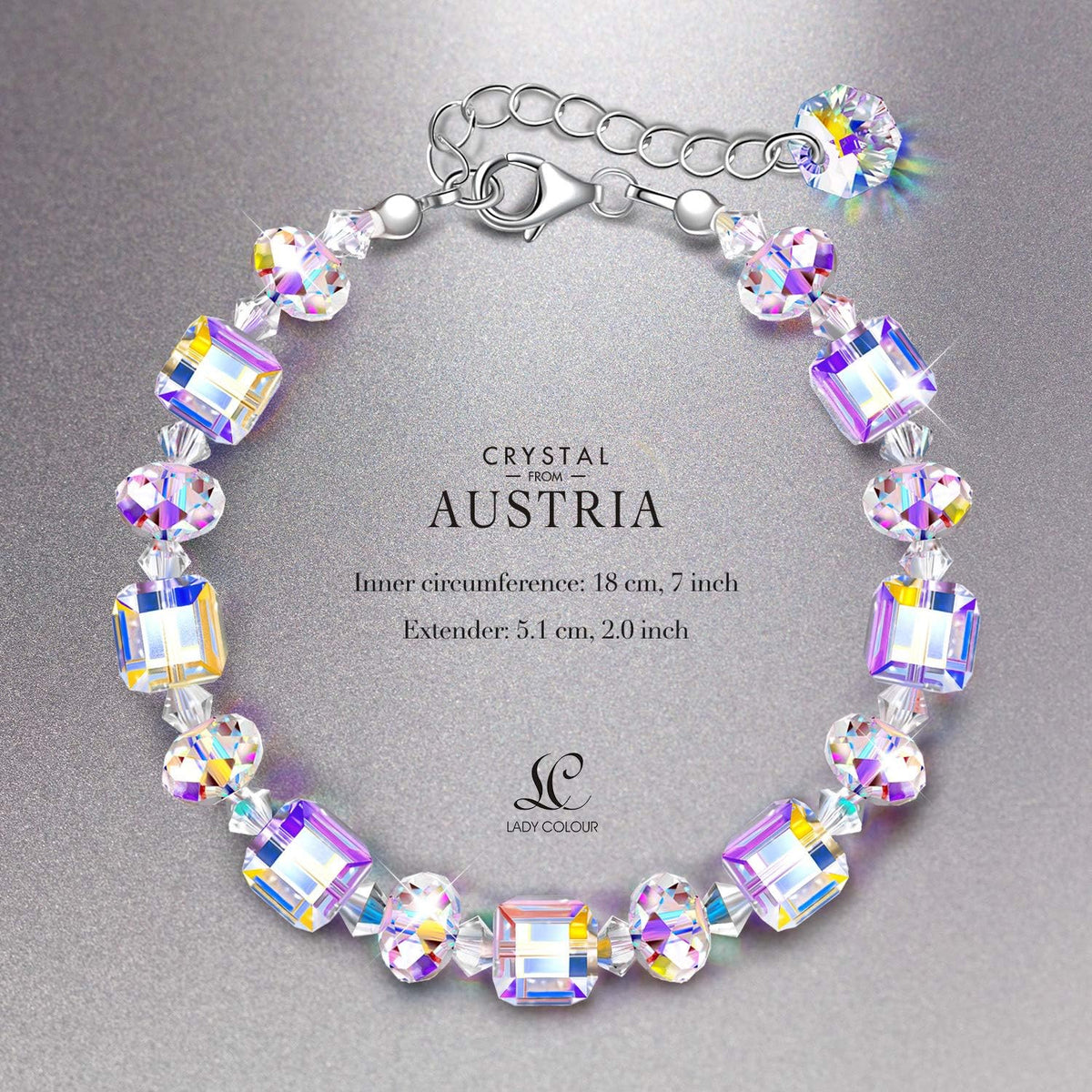 LADY COLOUR ♥ A Little Romance ♥ Sterling Silver Bracelets for Women Northern...