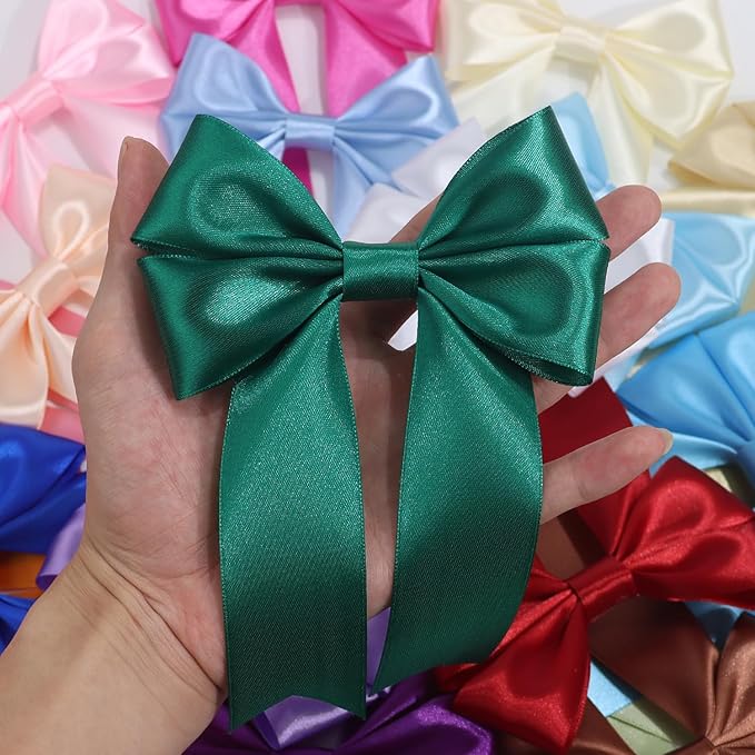 Dark Green Solid Satin Ribbon 1-1/2 Inch 25 Yards Solid Polyester Fabric Ribbon for Gift Wrapping Wedding Christmas Baby Shower Birthday Party Decoration Handmade Immortal Flower Craft