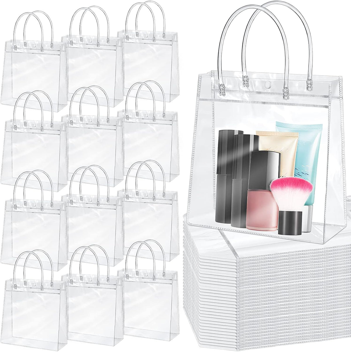 reginary 85 pcs clear pvc favor bags with, main product view
