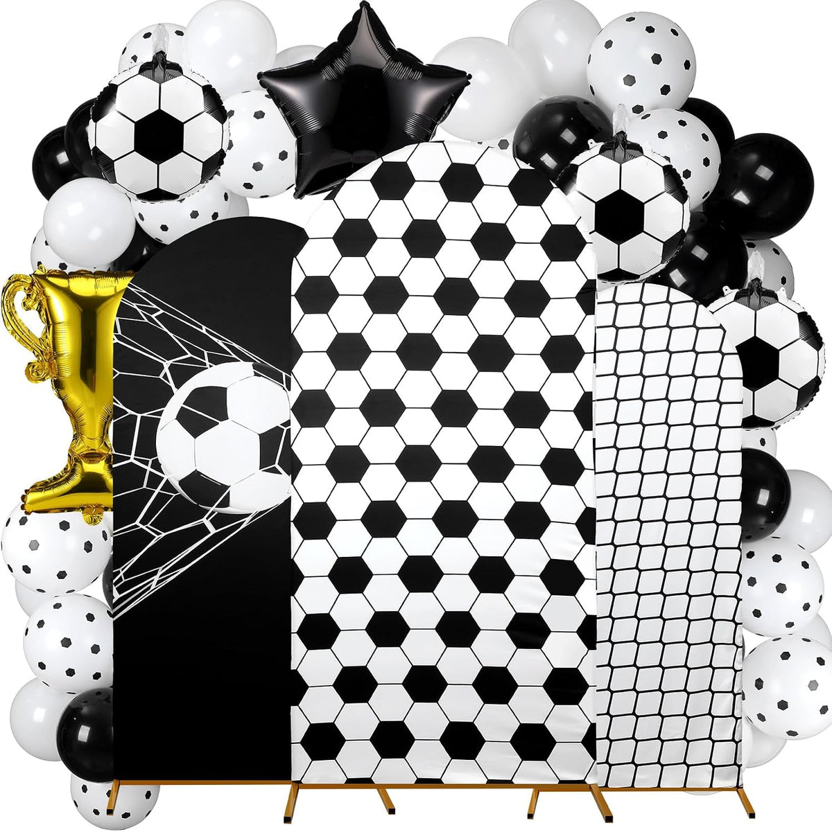 foilswirl spandex arch backdrop cover 34 pcs soccer, main product view