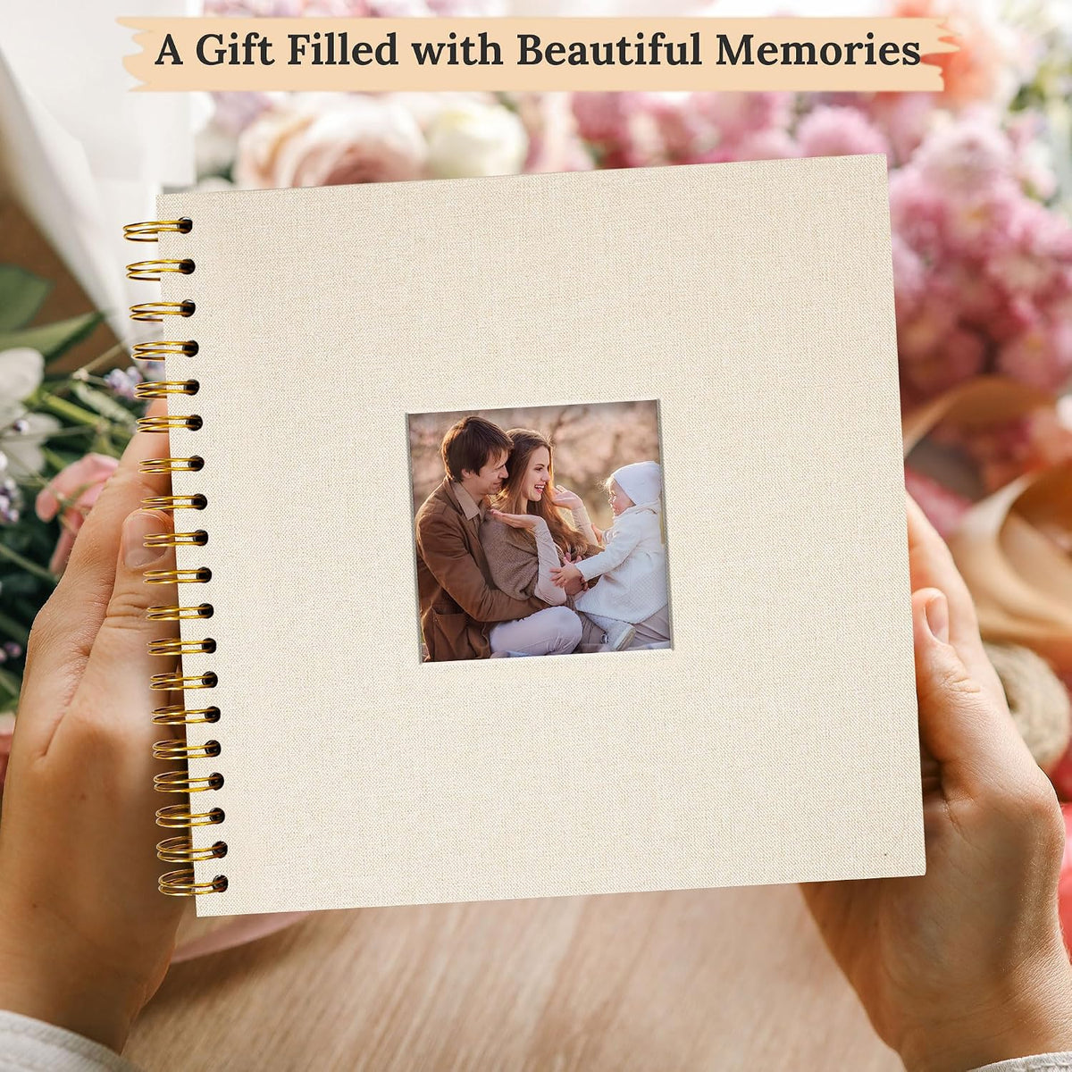 12"x12" Scrapbook Photo Album Linen Cover 40 Sheets 80 Pages White ...