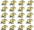 Candle Holders 20PCS Gold Flower-Shaped Metal Clip-On Candle Holders for Christmas Tree, Birthday, and Mother's Day Decorations (20, Gold)