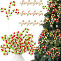 Gejoy 12 Pcs Christmas Tree Picks and Sprays White Red Green Christmas Picks 12'' Candy Cane Lime Green Pompom Peppermint Tree Topper Elf Ornament for Xmas Wreath Vase Filler Branches Decoration