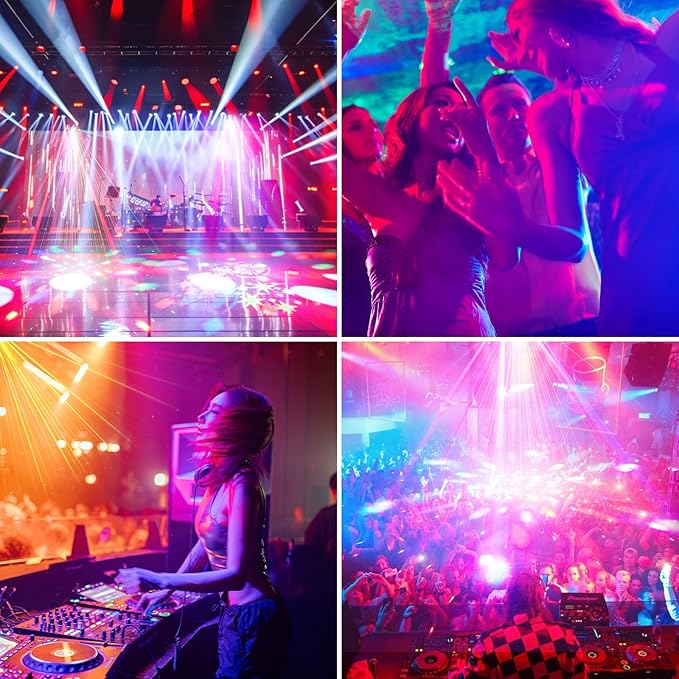 120W DJ Light Moving Head 6 Arms Stage Lights with Mixed Lighting Effects,DJ Stage Lighting for Party Disco Club Wedding Bar