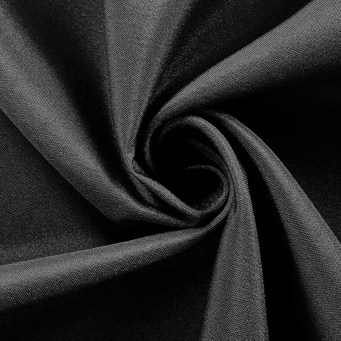 Efavormart Round Tablecloth, 70 Inch Stain & Wrinkle Resistant Washable Table Cloth, Decorative Polyester Fabric Table Cover for Banquet, Wedding, Dining- Black
