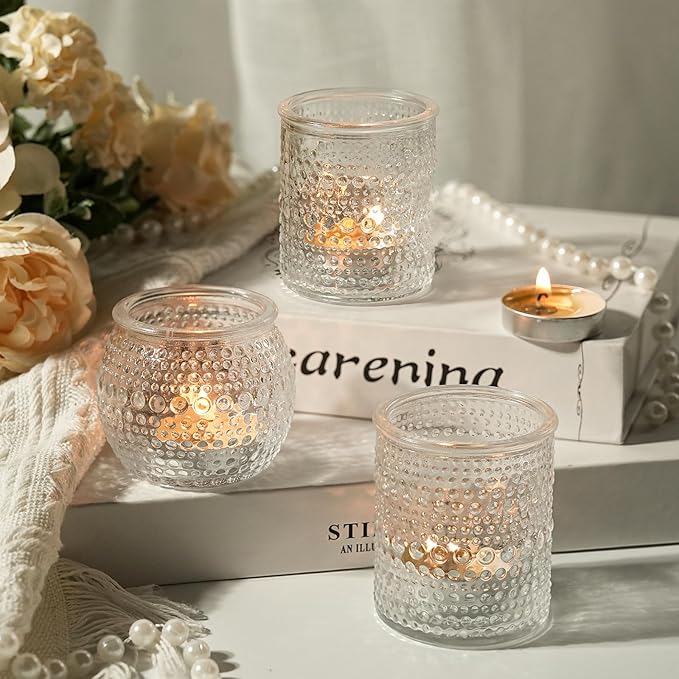 36pcs Votive Candle Holders, Clear Tea Light Candle Holder Glass for Diwali, 2x2.5inchs Candle Holders for Wedding, Table Centerpiece, Birthday and Holiday Decorations