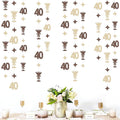 Champagne Gold Brown 40th Birthday Decorations Espresso Martini Garland Streamer Banner Decor for Womens A Tini Bit Older Martini Birthday Cheers to 40 Years Happy 40th Anniversary Bar Party Supplies