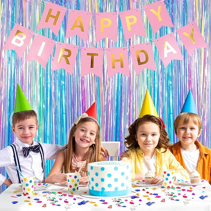 MARFOREVER Happy Birthday Glitter Confetti, Birthday Party Metallic Foil Table Confetti Multicolor Cake Balloon Sprinkles Table Centerpiece for Baby Shower Party Decorations