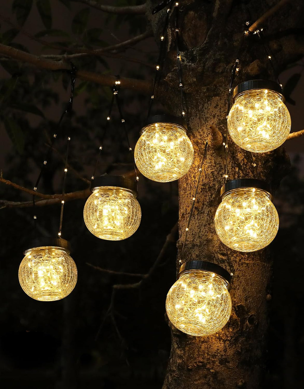 solar lanterns solar lights outdoor waterproof 6-pack, solar, main product view