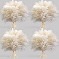 40PCS White Pampas Grass for Home Decor - Elegant Boho Decor - Premium Quality Pampas Grass Stems - Perfect for House, Nursery, Western, Wedding, Table, and Bohemian Decor
