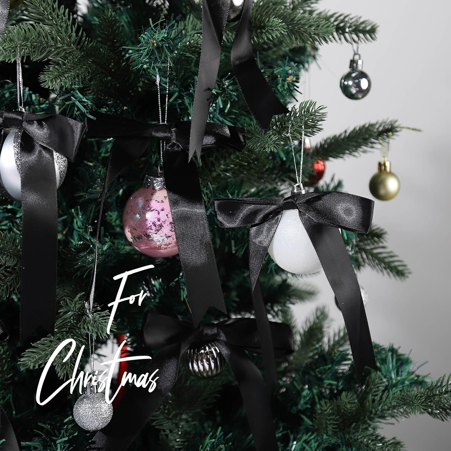 YGDZ Black Bows 30PCS, Satin Ribbon 5x7'' Large Black Bow for Champagne Bottle Wrapping, Balloons, Twist Tie Bows Decorations for Party, Cake, Craft, Gift