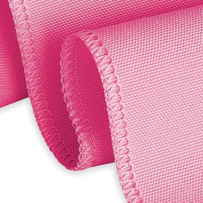LTC LINENS 10 Pack 120 Inch Round Tablecloth Fuchsia for 60 Inch Round Table - Bulk Round Table Cover - Washable, Wrinkle Resistant Polyester Fabric Cloth for Wedding, Party