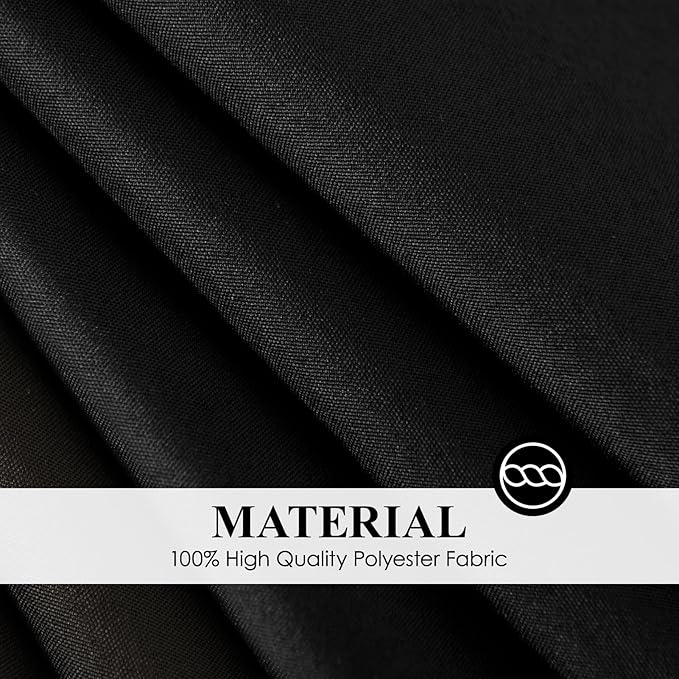 Round Tablecloth 132 Inch 10 Pack Black Tablecloths Washable Decorative Linen Polyester Table Clothes Cover for Dining Table Banquets Buffet Parties and Wedding