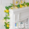 HEYFUNi 18 Led 6FT Lemon Garland Vine with Lights, USB & Battery Operated | Faux Lemon Vine with Remote, Timer, 8 Modes, 4 Brightness & Speed, Artificial Vine for Decoration, Mantel, Table,Summer Decor