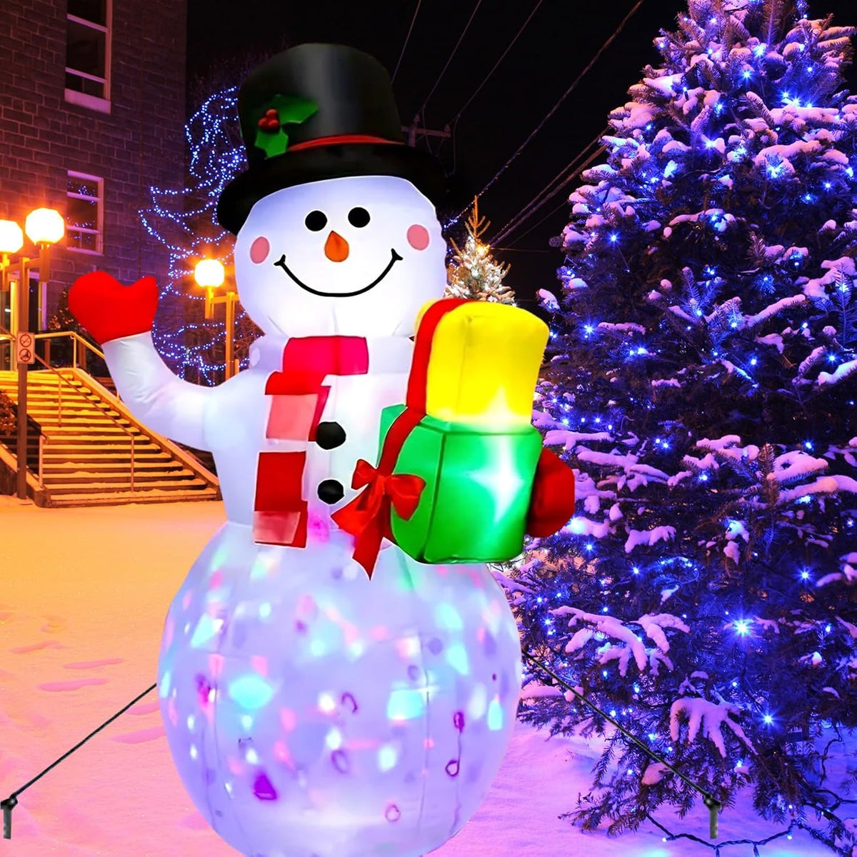 5 ft christmas inflatables snowman outdoor decorations, blow, main product view