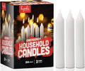 Hyoola Emergency Candles, White Short Tapers, Unscented Emergency Candle for Home and Emergencies Kit (Pack of 24)