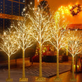 aurelema 5 pcs lighted birch tree, 4ft 6ft, main product view