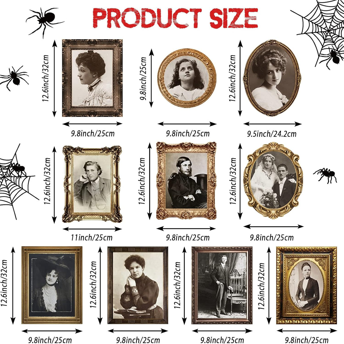 20 PCS Halloween Decoration 3D Changing Face Moving Portrait Pictures Hallowe...