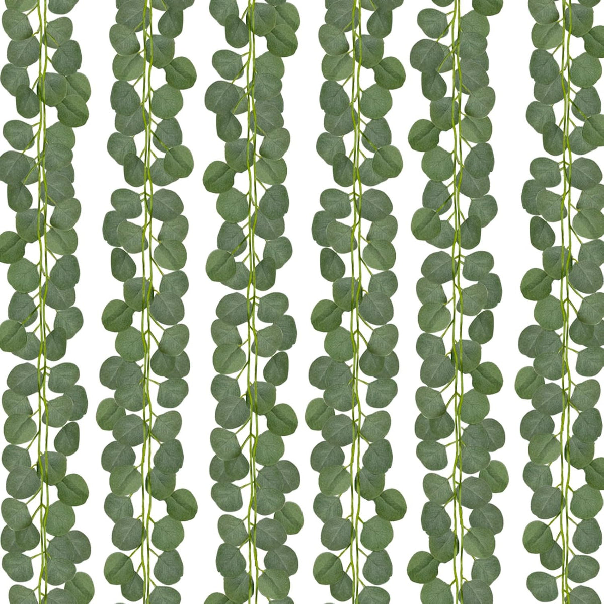 cqure 28 pack 196ft eucalyptus garland,artificial eucalyptus leaves shown in use