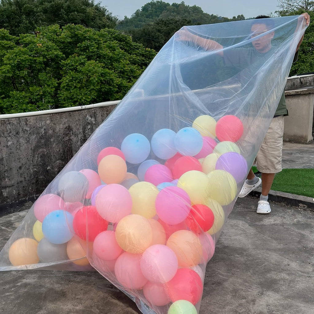 Kreapa 4 Pcs Large balloon bags, balloon transport bags transparent giant storage bag 59x98 inches(2pcs) + 47x59 inches(2pcs)
