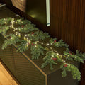 Birchlitland Christmas Garland with Lights Cadar Lighted Garland Battery Operated with Timer or USB Light 6FT 80 LED Fairy Lights, Faux Vine with Lights for Mantel Fireplace and Holiday Decor