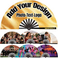 Custom Fans with Your Photo/Text - 13 Inch Personalized Folding Hand Fan for Line Dancing, Weddings, Parties | Decorative Gift for Women, Church Events & Dance Performances (180, 13 Inch)