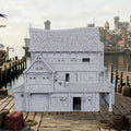 auspdice dnd terrain 25mm unpainted dock building, stone, main product view