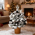 6 ft christmas ball ornament garland, black, white, main product view