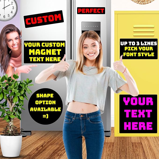 Customizable Magnet Bumper ❚ Design Your Own Custom Magnet ❚ Multiple Size and Color Options ❚ Car Truck Van ❚ Pick Your Font/Pick Your Color ❚ We Print All Made in The USA