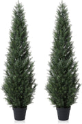 6 feet pre-potted evergreen outdoor artificial cedar tree, main product view