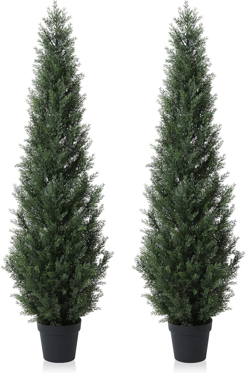 6 feet pre-potted evergreen outdoor artificial cedar tree, main product view