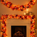 12ft 50 led fall garland with lights,8 modes, main product view