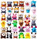 JOYIN 36 Pack Mini Animal Plush Toy Assortment (36 Units 3" Each),Bulk Stuffed Animals Party Favors for Kids, Small Animals Plush Keychain Decoration, Carnival Prizes, Birthday Treasure Box Toys