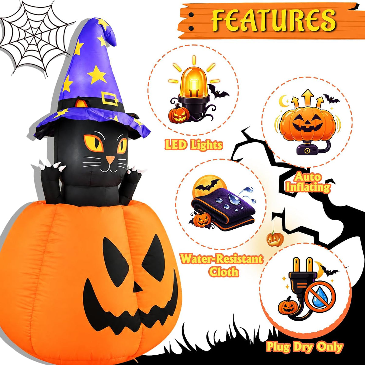 5.3 FT Halloween Inflatable Outdoor Decorations
