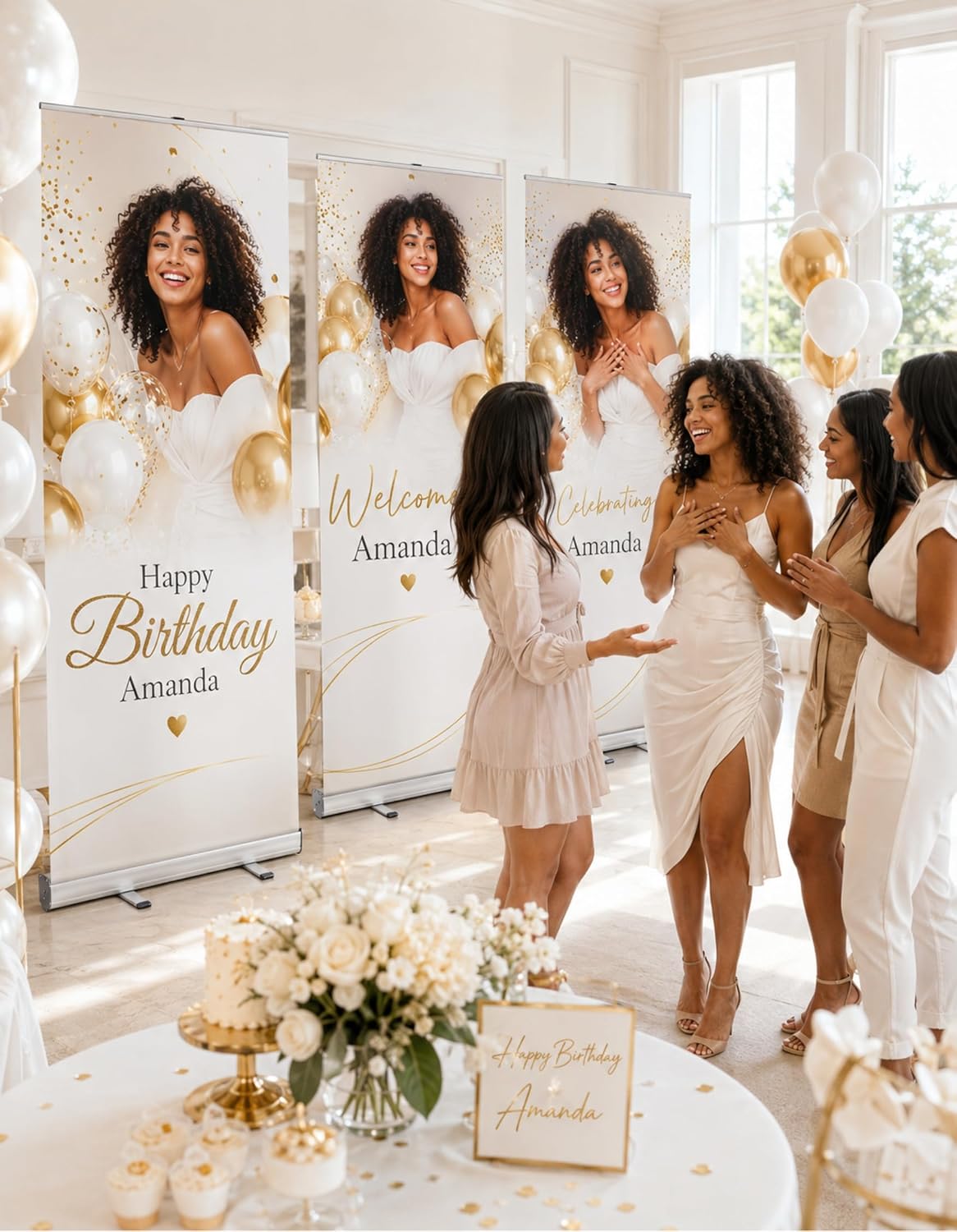 Custom Retractable Banner Stand - Ready in 1 Day - Personalized 33" x 81...