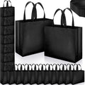 epakh 48 pcs black reusable gift bag with, main product view