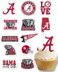 Alabama Crimson Tide Cupcake Toppers Party Cake Decorations Roll Tide 24 Pc