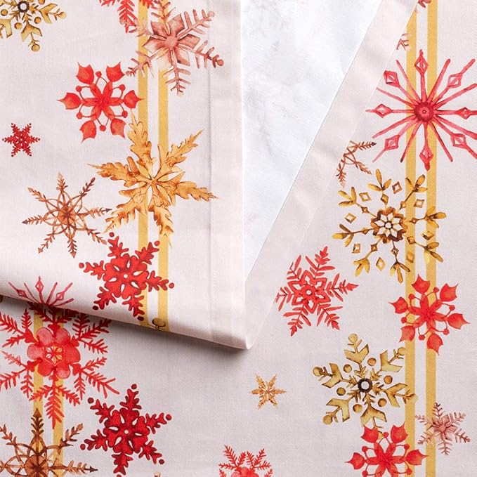 Maison d' Hermine Table Runner 100% Cotton Single Layer Table Runners 36 inches Long for Thanksgiving Christmas Decorations Home Kitchen Dining Party Wedding (Crystal Star, 14.5" x 36")