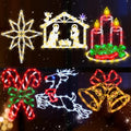 trwymz 16" christmas window silhouette lights decorations, main product view
