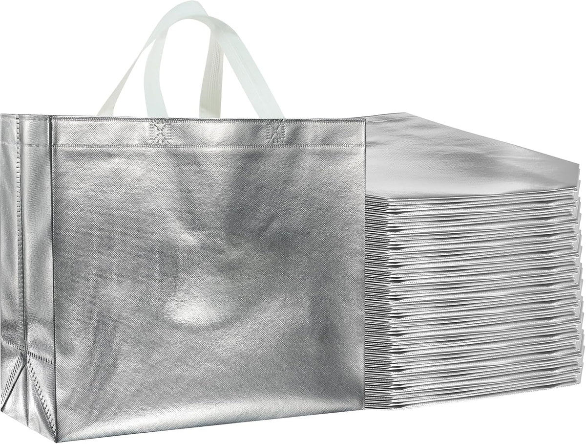 blewindz 60pcs reusable gift bags with white handles, main product view