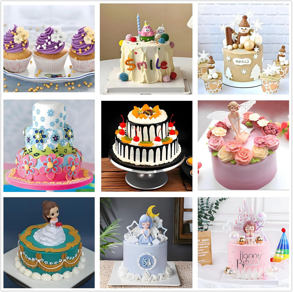 ANSLYQA Cake Decorating Kit, 237 Pcs Baking Tools | Aluminium Cake Turntable, Leveler, 24 Numbered Icing Tips, 2 Spatulas, 3 Scrapers, 50 Cupcake Liners, 100 Pastry Bags & More