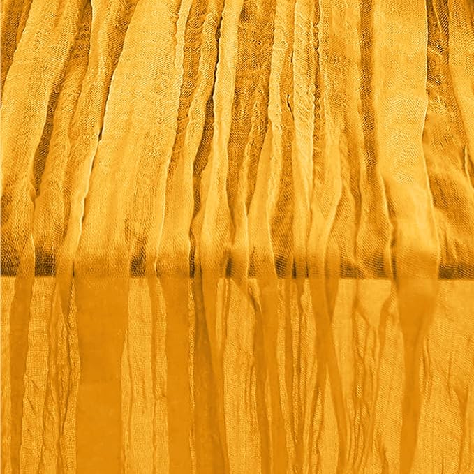 10 Pack Gold Cheesecloth Table Runner 35x120 Inch 10Ft Rustic Gauze Cheese Cloth Table Runner Sheer Cheesecloth Table Runners for Wedding Party Bridal Shower Decoration