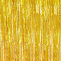 3 Pack Foil Fringe Backdrop - Gold Shiny Tinsel Curtains for Party Decoration/Photo Booth Props - 3.3x8.2 FT Metallic Foil Backdrop for Birthday, Wedding, Graduation, Christmas.